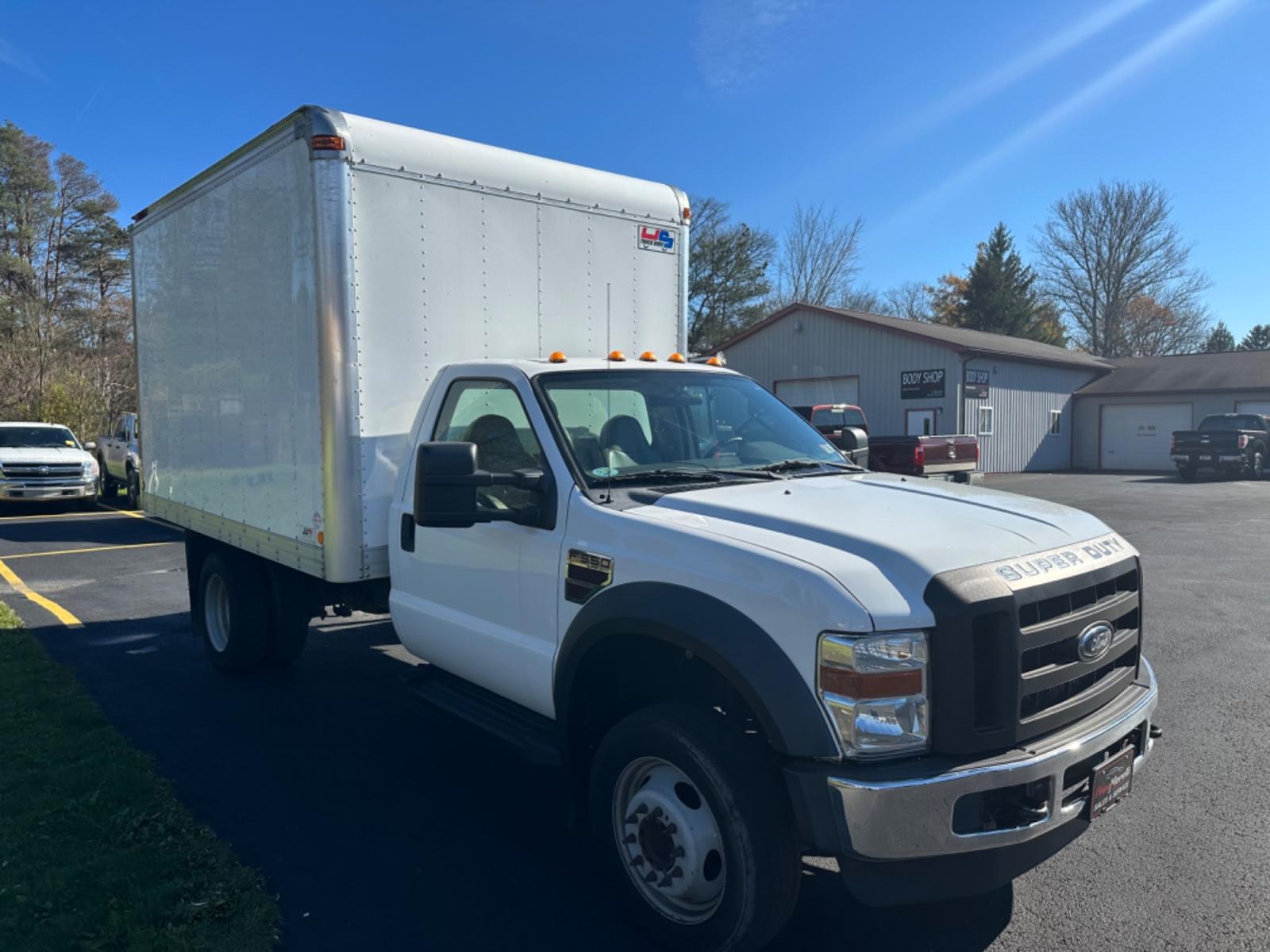 2008 White Ford F-550 (1FDAF56R58E) , automatic transmission, located at 8464 Route 219, Brockway, PA, 15824, (814) 265-1330, 41.226871, -78.780518 - Hard to find truck...must see 2008 Ford F550 box truck (12' box) in very nice shape and serviced!! - Photo #12